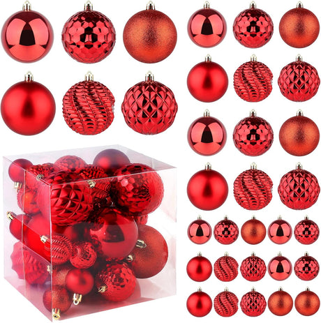 Adornos Navideños Shatterproof 36pcs, Decoración Árbol, Modelo.