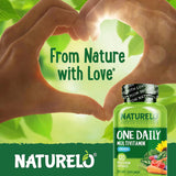 Multivitaminas para hombres NATURELO, 120 cápsulas vegetarianas