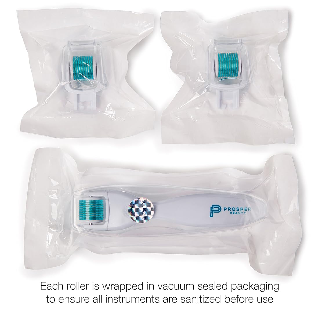 Kit de 5 piezas rodillo facial con 3 cabezales extra