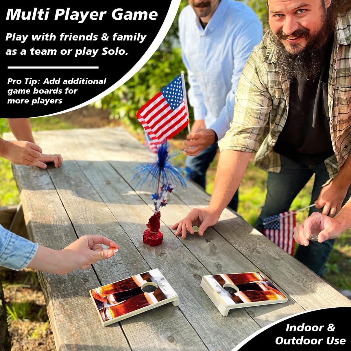 Juego de Mesa Coin Bouncing Party | Cornhole de Viaje