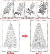 Árbol de Navidad Artificial de 7.5ft con Soporte Plegable