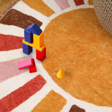 LIVEBOX Alfombra redonda bohemia 4ft antideslizante para niños