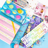 Papel de Regalo Larcenciel - 5 Hojas y 5 Cintas, 27.5x19.6in