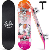 Patineta Completa para Principiantes, 31 x 8 pulgadas, Deck Doble Kick