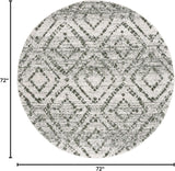 Alfombra Redonda Geométrica Ideal para Áreas de Alto Tráfico (ADR131W-6R)