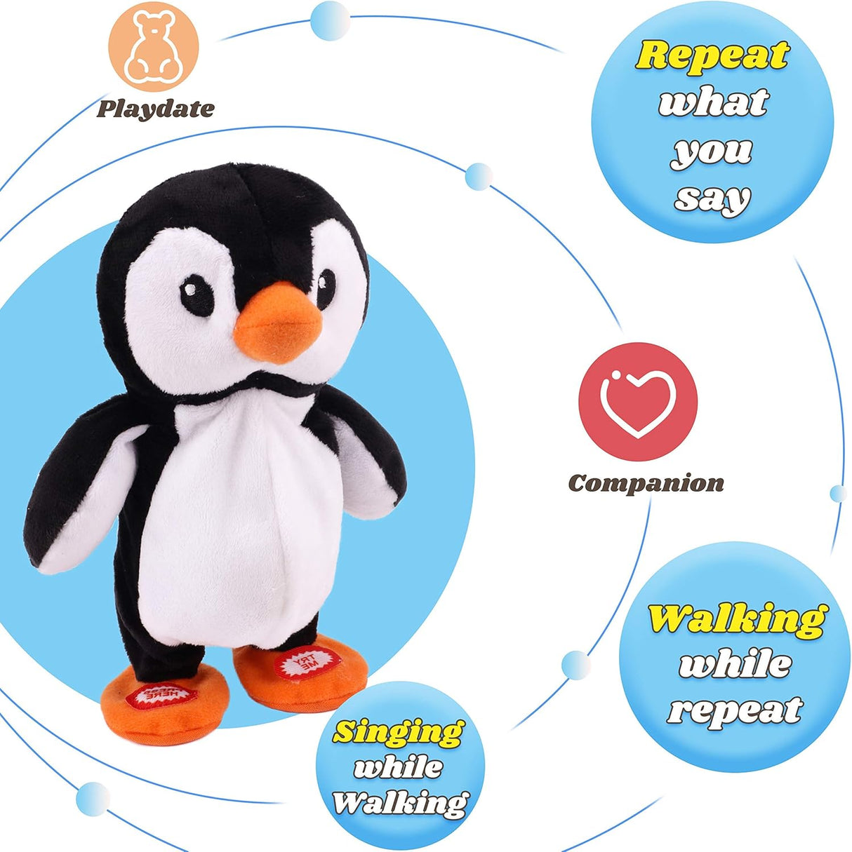 Pingüino Interactivo Hopearl que Habla y Canta, 7.5