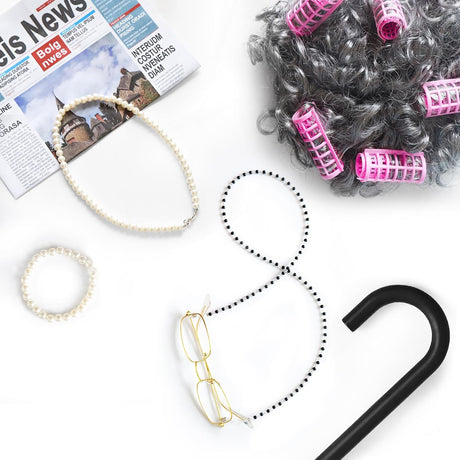 Disfraz de Vieja para Niñas, 11 Piezas, Accesorios Cosplay S