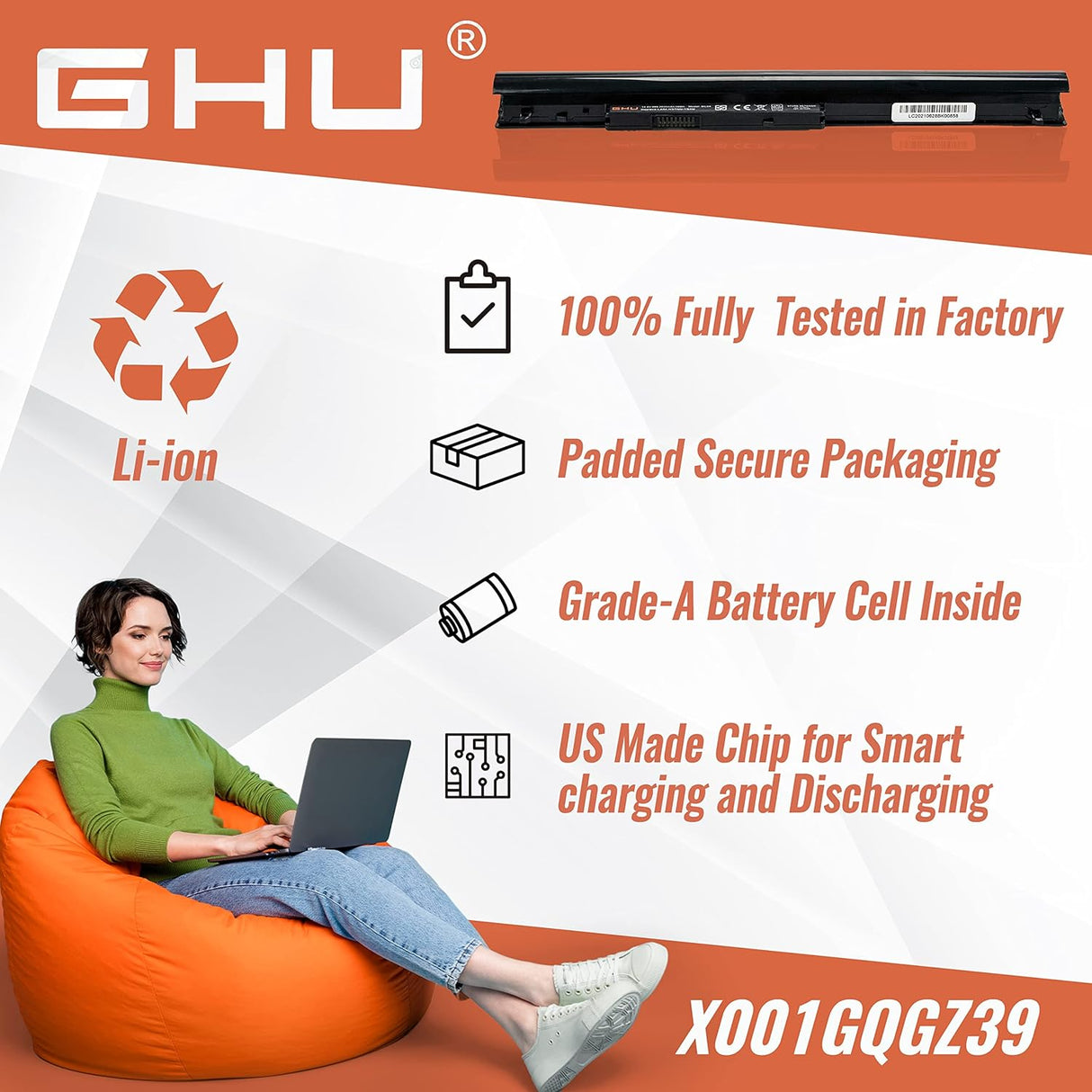 Batería de 38 Wh 2600 mAh para LA04 776622-001 728460-001