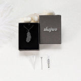 Collar de urna de alas de plumas, recuerdo conmemorativos