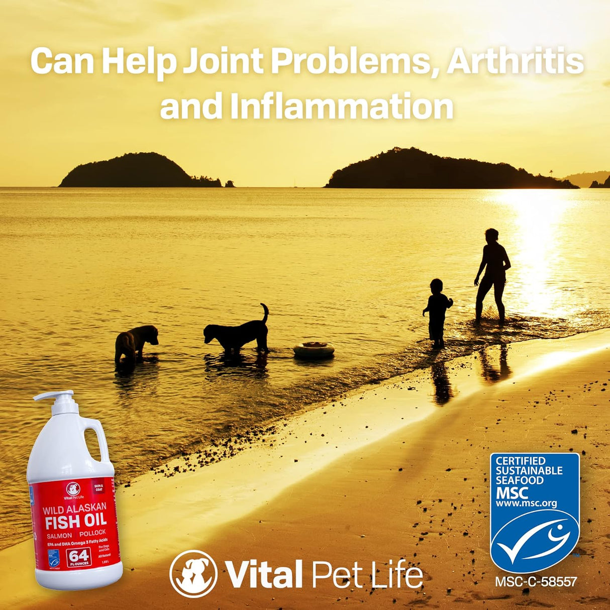 Vitaminas Aceite de pescado para perros salvaje de Alaska
