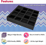 Paneles Acústicos Difusores EVA 12x12 Waffle Estilo 4pcs