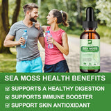Sea Moss Líquido Orgánico con Spirulina y Burodack, 2oz