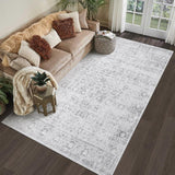 LIVEBOX Alfombra Lavable 8x10 Boho Antideslizante Vintage