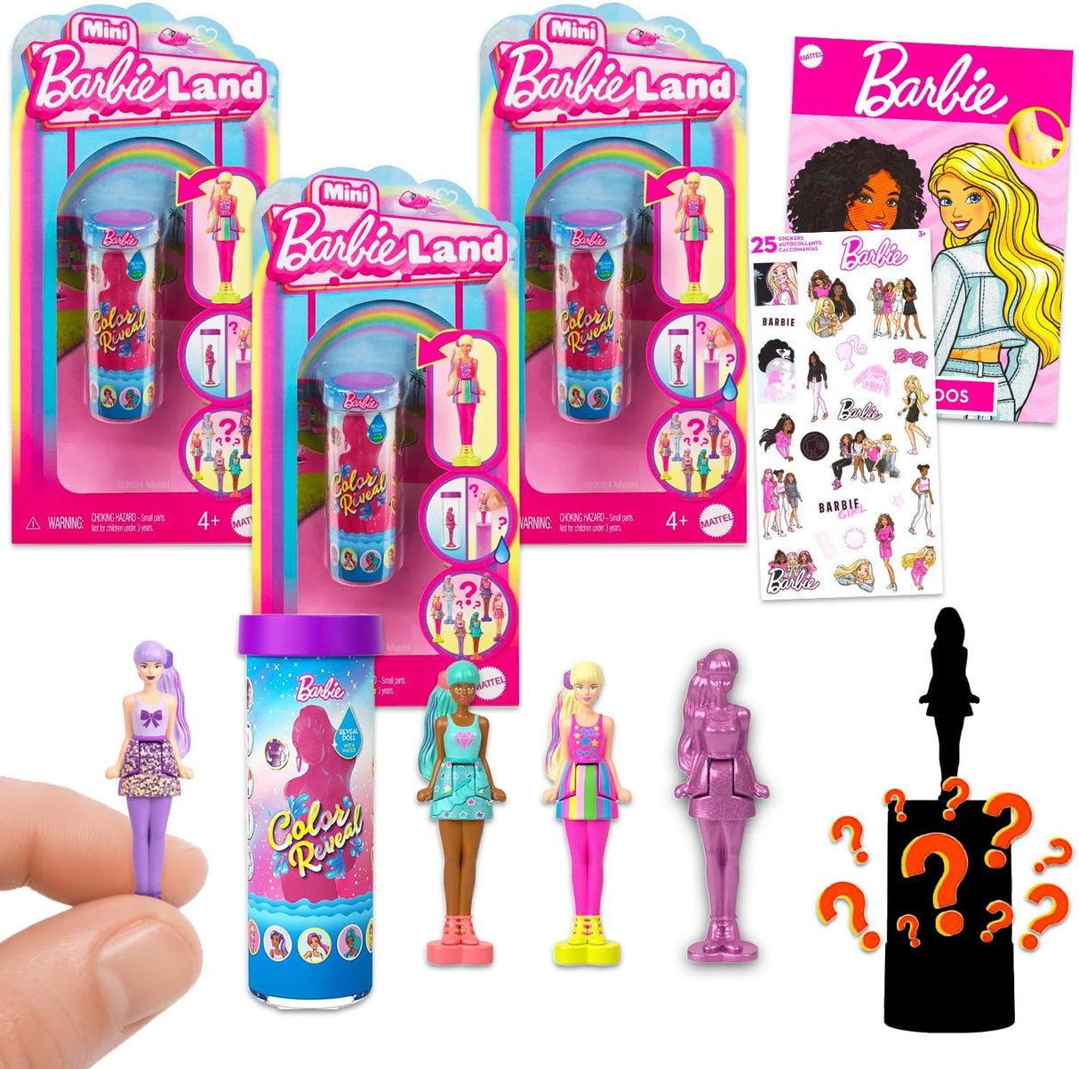 Muñeca Barbie Color Reveal Misteriosa con Stickers y Mini Dolls
