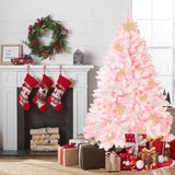 Árbol de Navidad Artificial SUNCROWN 6ft Flocked Premium 1000 Ramas