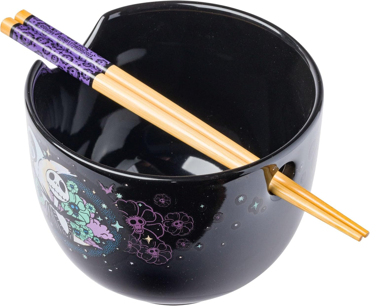Bol de Cerámica Ramen Jack Skellington, Silver Buffalo, 20 oz.