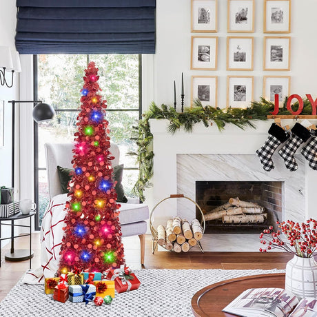 Árbol de Navidad MACTING de 5ft con luces, fácil de montar
