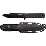 Cuchillo de hoja fija con funda segura