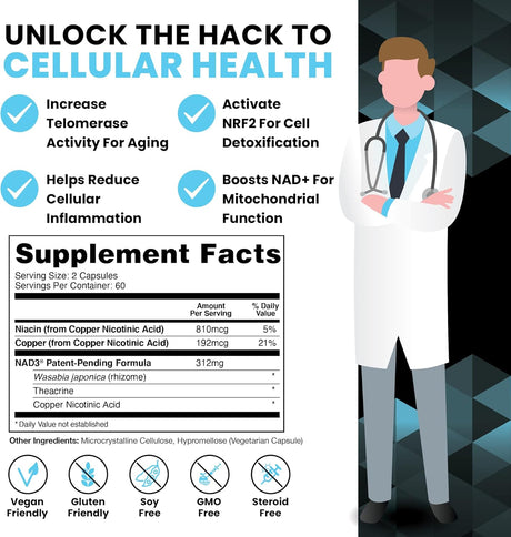 Suplementos HPN Nutraceuticals Niagen Nicotinamide Riboside