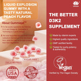 Vitamin D3 K2 Gummies 5000IU 10000IU Vegano 60u