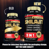 Suplemento de Shilajit con Ashwagandha, Ginseng, L-Arginina, Chaga - Orgánico Himalaya - Energía y Bienestar - 60 Cápsulas