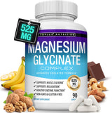 Magnesio Glicinato 525mg - Suplemento de Alta Absorción Vegan