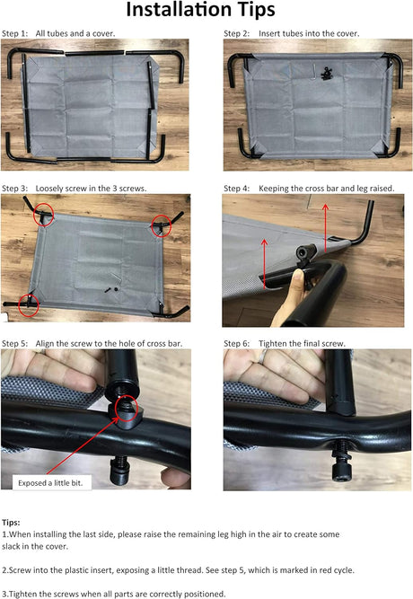 Cama Elevada para Mascotas PHYEX, Acero Resistente, 50.5 x 30.5