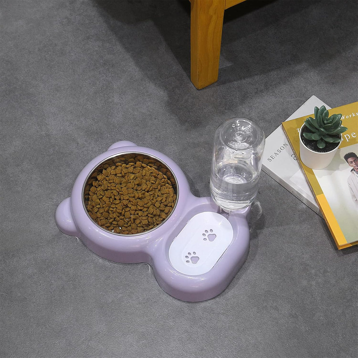 Conjunto de Comedero y Dispensador para Perros y Gatos - Modelo A