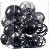 Navidad Adornos Transparentes, 24ct, Decorativas y Resistentes