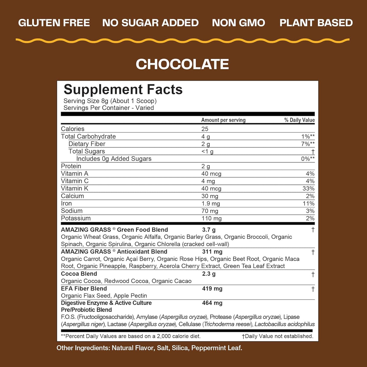 Suplemento Amazing Grass Superfood bayas verdes