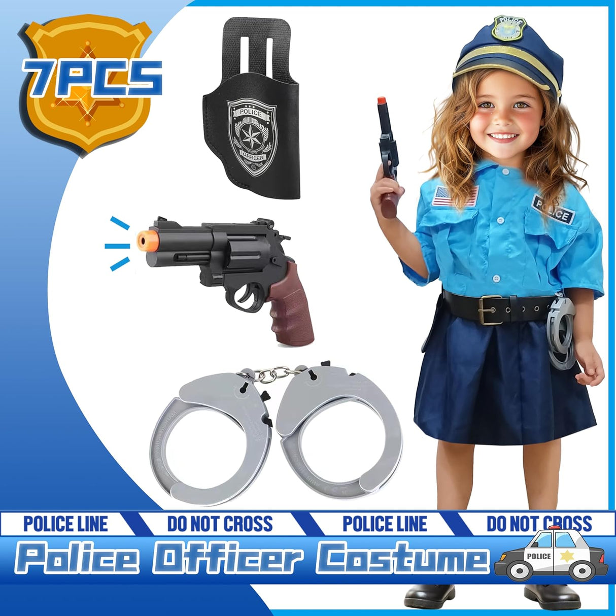 Disfraz de Policía para Niñas, Juego de Rol Infantil, Modelo 2023