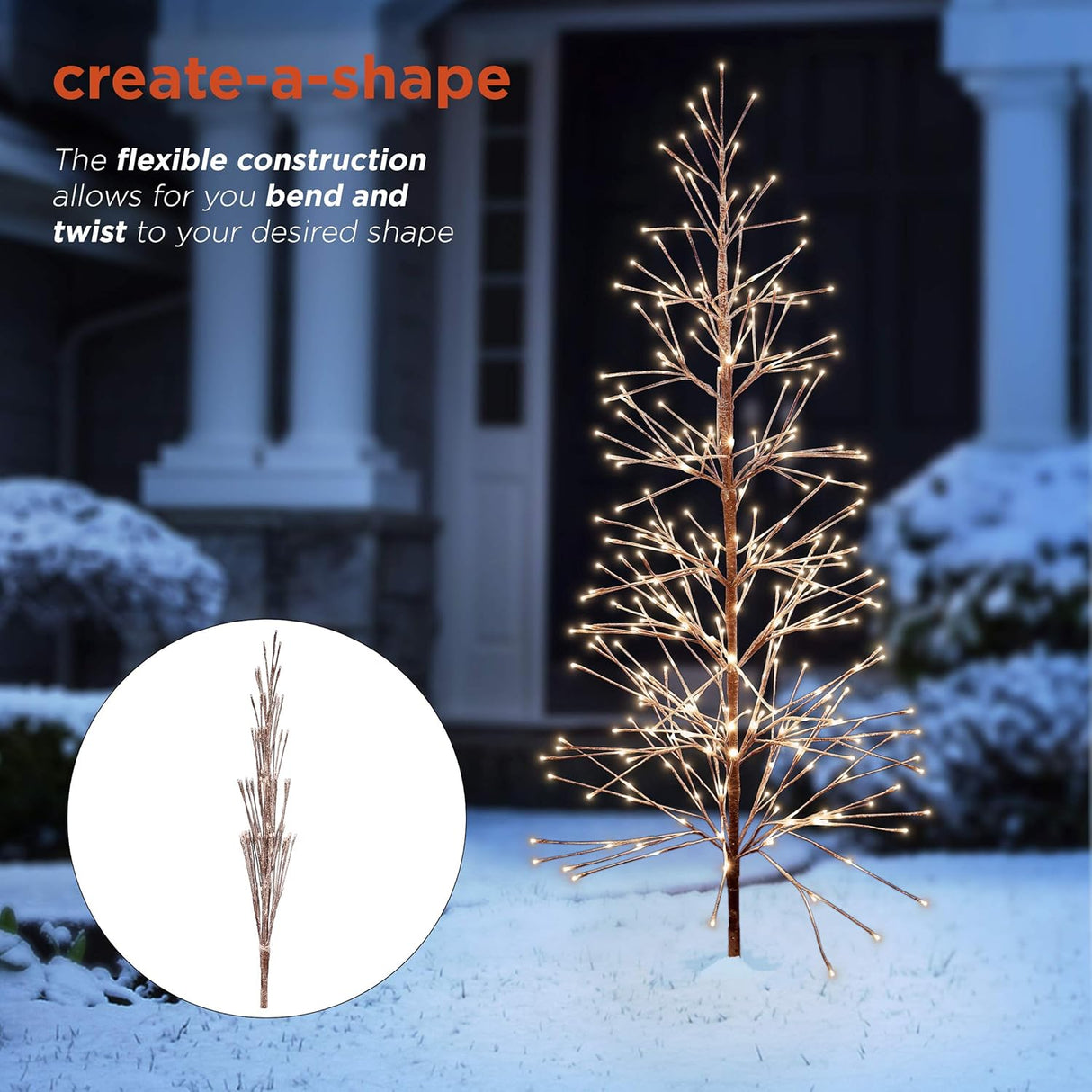 Árbol de Navidad Artificial Alpine 71H con Luces LED Blancas