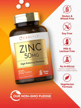 Suplementos Zinc 50mg   300 comprimidos  vegetariano