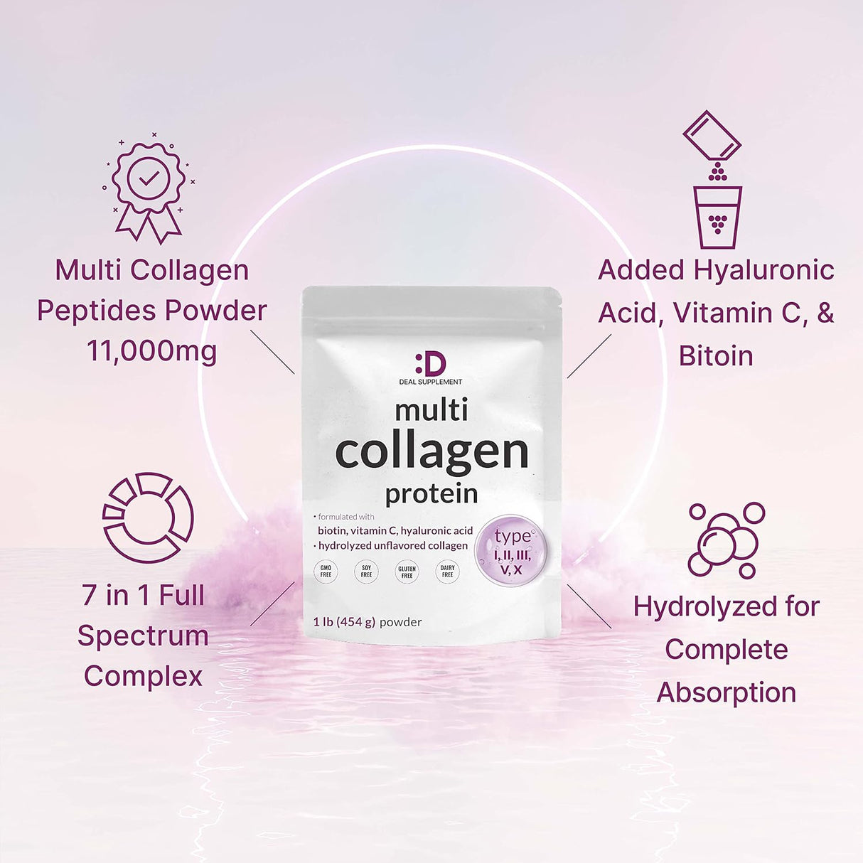 Polvo de proteína de colágeno múltiple DEAL SUPPLEMENT