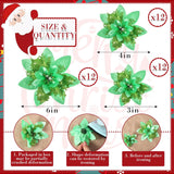 Flores Poinsettia Artificiales 36 Pcs - Decoraciones Navideñas