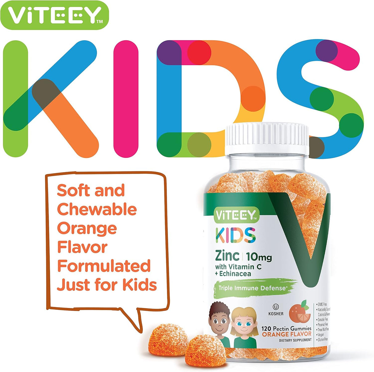 Suplemento 120 und Gomitas de zinc de 10 mg con vitamina C