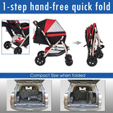 Carro de mascotas HPZ Pet Rover XL, resistente y convertible, 2ª Gen