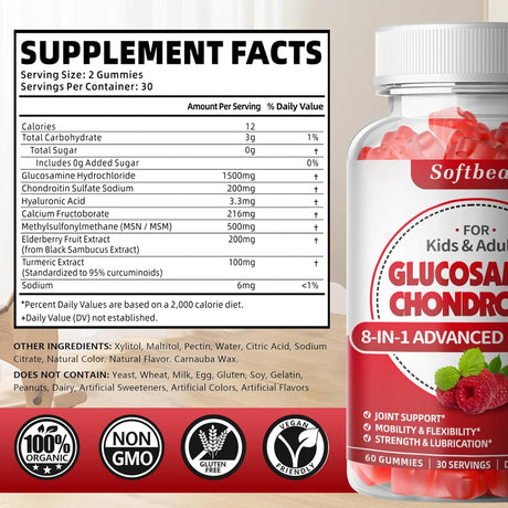 Suplementos de glucosamina condroitina sin azúcar Horbaach