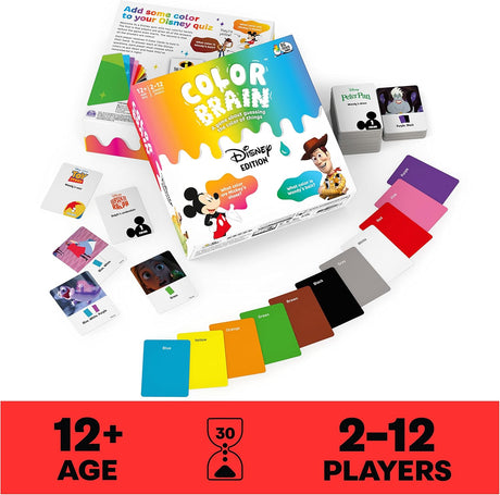 Juego de Mesa Disney Color Brain, Familiar, Mickey y Princesas