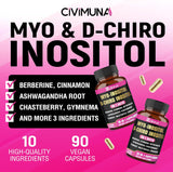 Zolotus Inositol 40:1 con Mezcla de Hierbas - 90 Cápsulas