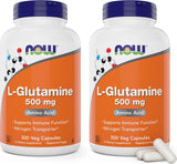 L-Glutamina 500mg Veg Caps (2x300) No GMO Vegan