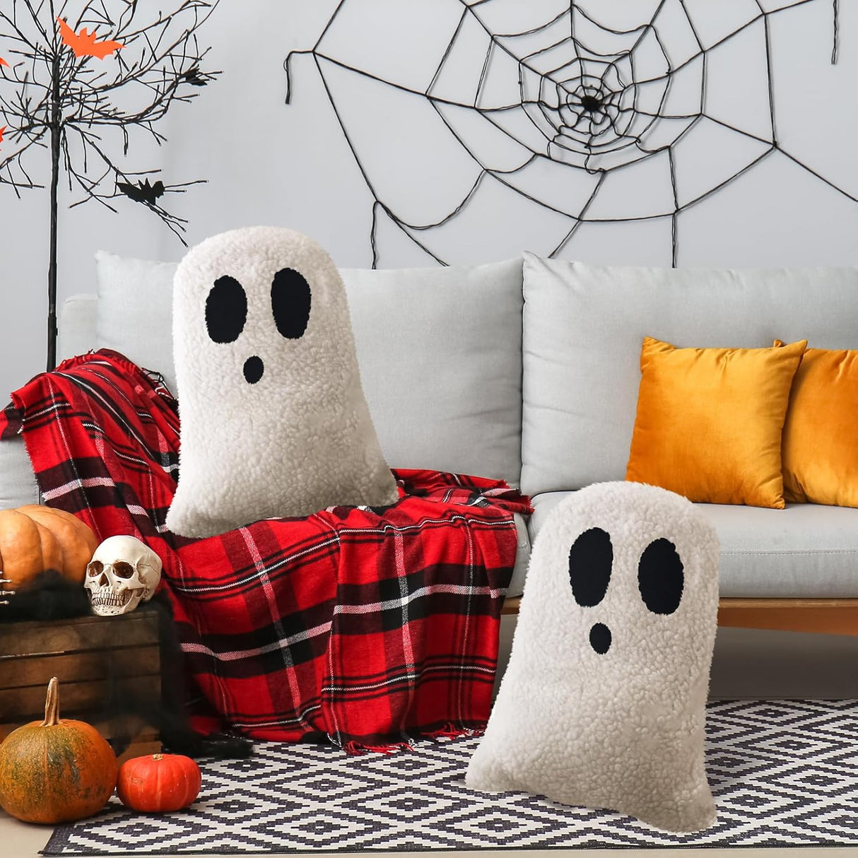 Cojines Decorativos Halloween Kigley 2 Pcs, 11.81 x 7.87 Pulgadas