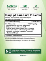Cápsulas de Orégano 4000 mg  Sin OGM & Sin Gluten
