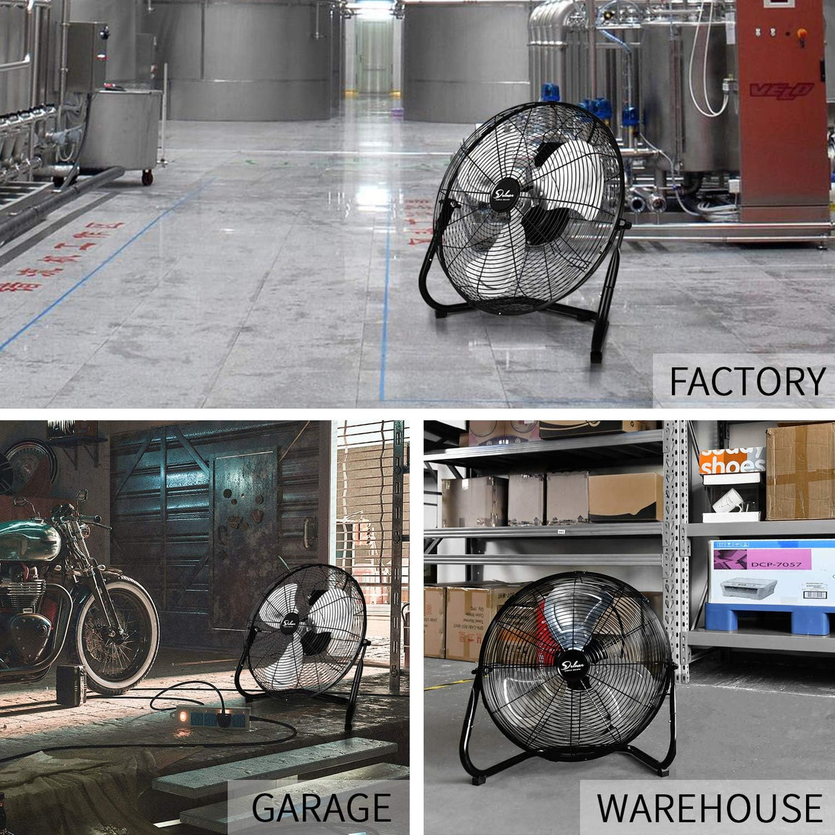 Ventilador Industrial 20 Simple Deluxe 3 Velocidades Metalico