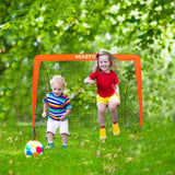 Pack 2 mini redes de futbol desarmables para niños