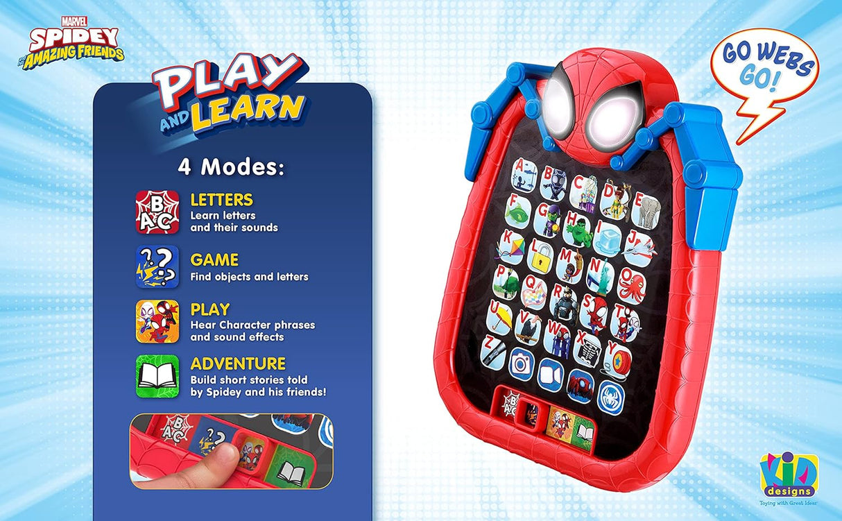 Tablet Infantil Spidey: Juegos Educativos y Aprendizaje ABC