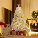 Árbol de Navidad Artificial HAPPYGRILL 6 FT, 250 luces LED