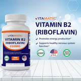 Suplemento Vitamina B2 (riboflavina) 250 mg 200 cápsulas