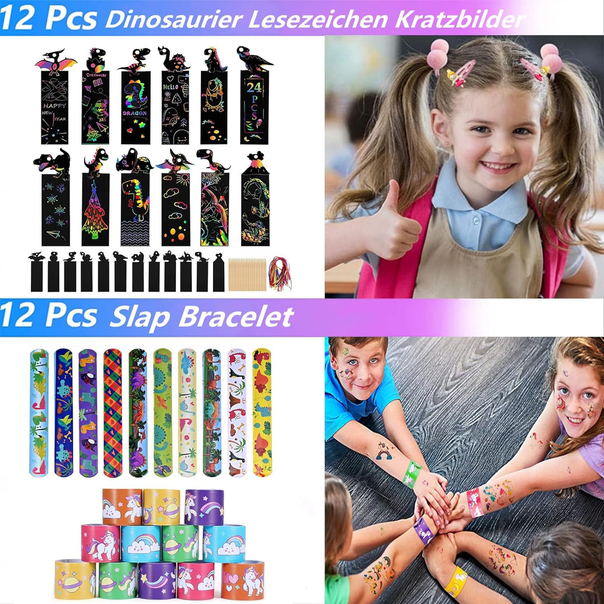 Favors para Fiesta con Slime, Unicornios, Dinosaurios y Más
