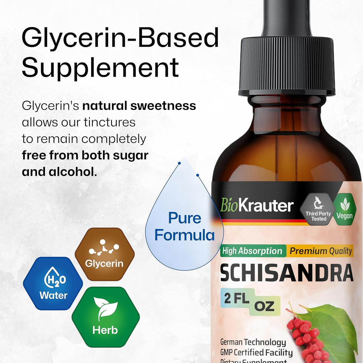 Gotas de Schisandra - Suplemento Natural - 2 Fl.Oz.